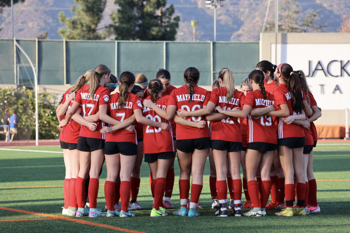 Mayfield's soccer team comes together during their practice!